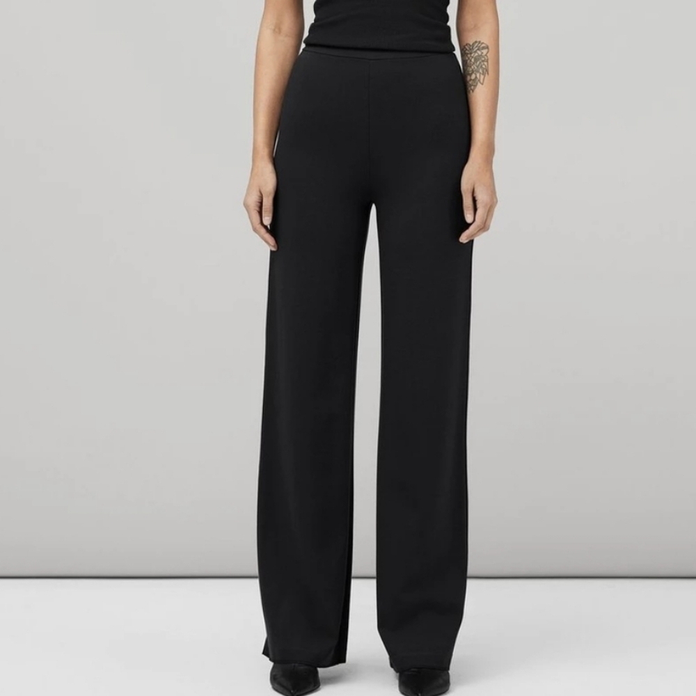 NWT Rag and Bone Black Irina Ponte Wide Leg Pant
